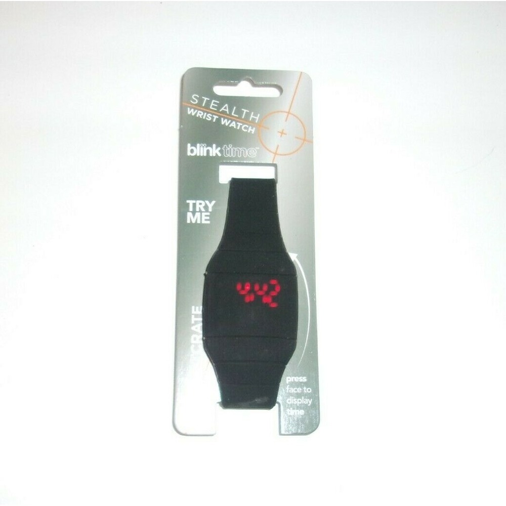 Stealth Wrist Watch Loot Crate Blink Time Silicone Strap New BT001BLK